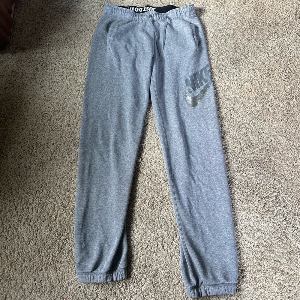 Nike Big Logo Gray Jogger Sweatpants